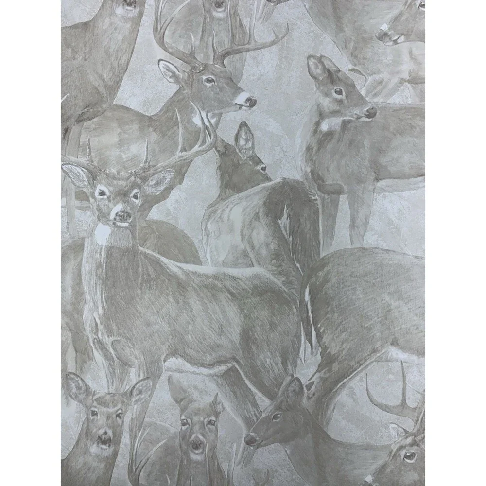 Seabrook Deer Buck Doe Wallpaper HG554, 20.5” X 11yds